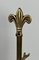 Neoclassical Brass Fireplace Tools with Lily Flowers, Set of 4 5