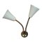 Swedish Brass and Metal Wall Lamp from Böhlmarks, 1940s, Image 1