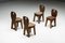 Brutalist Art Populaire Mountain Chairs, France, 1950s, Set of 4 4