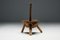 19th Century Folk Art Monoxylite Tripod Hearth Chair, France 8