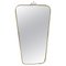 Mid-Century German Modern Brass Frame Wall Mirror from Lenzgold, 1964, Image 1