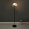 Italian Modern Floor Lamp in Matt Glass Lampshape and Black Metal, 1980s, Image 2