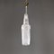 Mid-Century Modern Italian Golden Plastic and Fluted Glass Ceiling Lamp, 1950s, Image 3