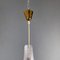 Mid-Century Modern Italian Golden Plastic and Fluted Glass Ceiling Lamp, 1950s, Image 5