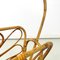 Revistero italiano Mid-Century moderno de ratán tejido con asa, años 60, Imagen 8