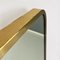 Mid-Century Italian Wall Mirror with Brass Frame, 1950s 6