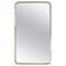 Mid-Century Italian Wall Mirror with Brass Frame, 1950s, Image 1
