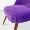 Mid-Century Danish Armchair in Beech Wood and Purple Velvet, 1960s 9