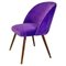 Mid-Century Danish Armchair in Beech Wood and Purple Velvet, 1960s 1