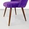 Butaca danesa Mid-Century de madera de haya y terciopelo morado, años 60, Imagen 11