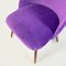 Mid-Century Danish Armchair in Beech Wood and Purple Velvet, 1960s 10