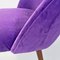 Mid-Century Danish Armchair in Beech Wood and Purple Velvet, 1960s 8