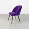 Mid-Century Danish Armchair in Beech Wood and Purple Velvet, 1960s 3