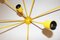 Sputnik 9-Armed Wall Lamp in Yellow 4