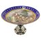 Edle Porzellan Tazza mit niederländischem Silbersockel von FG De Groot, 1864 1
