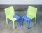Laleggera Painted Chairs by Michelangelo Pistoletto for Alias, 2009, Set of 4 5