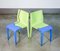 Laleggera Painted Chairs by Michelangelo Pistoletto for Alias, 2009, Set of 4, Image 3