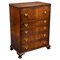 Antique Figured Walnut Chest of Drawers, 1920 1