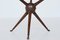 Italian Sputnik Side Table in Mahogany and Glass Tripod, 1950 10