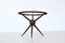 Italian Sputnik Side Table in Mahogany and Glass Tripod, 1950 11