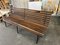 Antique Dark Brown Wooden Bench, Early 20th Century 1