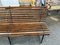 Antique Dark Brown Wooden Bench, Early 20th Century 10