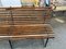 Antique Dark Brown Wooden Bench, Early 20th Century, Image 10