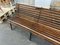 Antique Dark Brown Wooden Bench, Early 20th Century 9