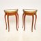 French Marble Top Side Tables, 1950, Set of 2, Image 1