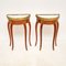 French Marble Top Side Tables, 1950, Set of 2, Image 2