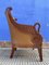 Empire Style Carved Leather Armchair, Image 4