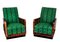 Art Deco Italian Armchairs in Walnut, 1920s, Set of 2 1