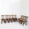 Brutalist Chairs attributed to Mobichalet, Belgium, 1960s, Set of 8 1