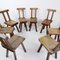 Brutalist Chairs attributed to Mobichalet, Belgium, 1960s, Set of 8 10