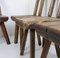 Brutalist Chairs attributed to Mobichalet, Belgium, 1960s, Set of 8 3