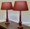 Tall Simulated Marble Bedside Lamps with Shades, 1970s, Set of 2 6