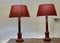 Tall Simulated Marble Bedside Lamps with Shades, 1970s, Set of 2 10