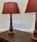 Tall Simulated Marble Bedside Lamps with Shades, 1970s, Set of 2 3