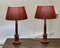 Tall Simulated Marble Bedside Lamps with Shades, 1970s, Set of 2, Image 9