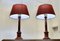 Tall Simulated Marble Bedside Lamps with Shades, 1970s, Set of 2, Image 11