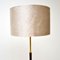 Vintage Swedish Brass, Teak & Leather Floor Lamp, 1960s, Image 3