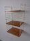 Swedish Ash and Metal Wall Unit by Kajsa & Nils Nisse Strinning for String, 1950s 3