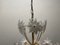 Lámpara de araña de flores de Murano blanca, años 70, Imagen 4