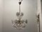 Lámpara de araña de flores de Murano blanca, años 70, Imagen 6