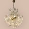 Lámpara de araña de flores de Murano blanca, años 70, Imagen 10
