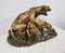 Combat de Tigres en Bronze de E. Drouot, 1890s 2