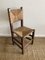Vintage Stuhl aus Holz mit Stroh 1