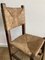 Vintage Stuhl aus Holz mit Stroh 2