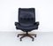 Black Leather King Chair by André Vandenbeuck for Strässle, 1960s 3