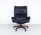Black Leather King Chair by André Vandenbeuck for Strässle, 1960s, Image 3